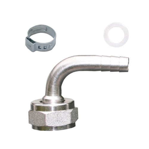 Perle RVS 90° Slangtule – 5/8" Zeskantwartel