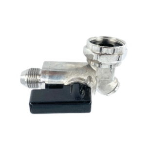 Perle RVS Bierafsluitkraan – Haaks – 5/8” Flare Female → 3/8” Flare Male