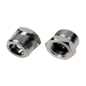 Perle RVS Verloopnippel – Flare 3/8” Binnendraad → 5/8” BSP Buitendraad