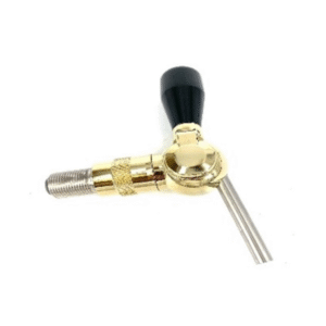 Perle Compensator Biertapkraan – 5/8” BSP | 13 mm, 30 mm Draadlengte | RVS Gold Plated