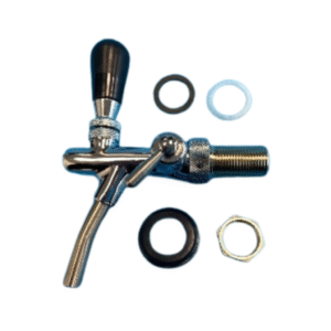 Perle Christal Compensator Biertapkraan – 5/8” BSP | Kameruitvoering | 13 mm | RVS 304 Polish