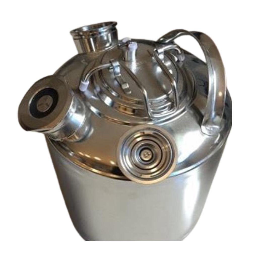 Perle AISI-304 Reinigings- & Spoelvat 10L – 3 Aansluitingen